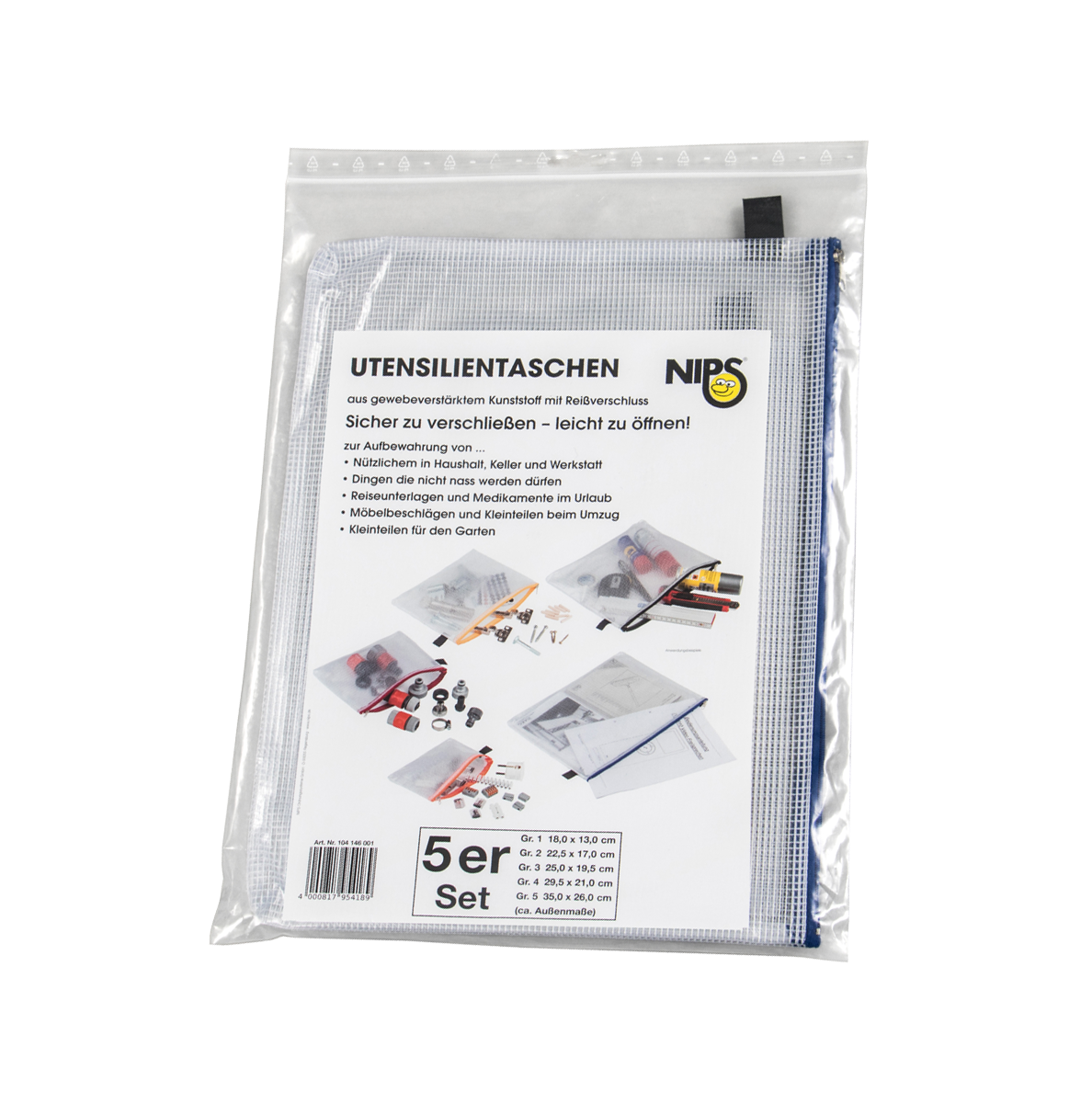 UTENSILIENTASCHEN 5er Set Packung