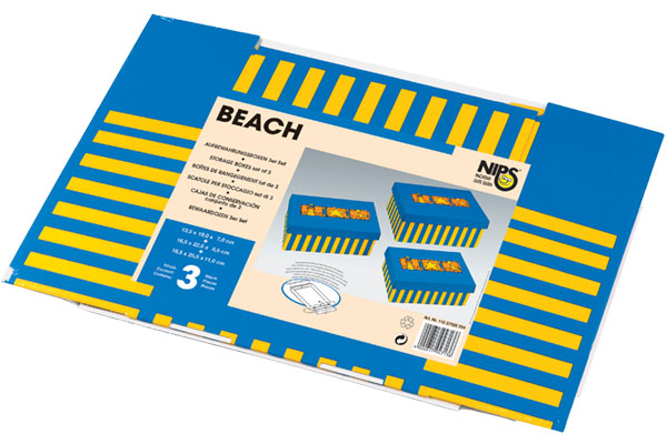 BEACH-Packung BEACH Aufbewahrungsboxen 3er Set Packung